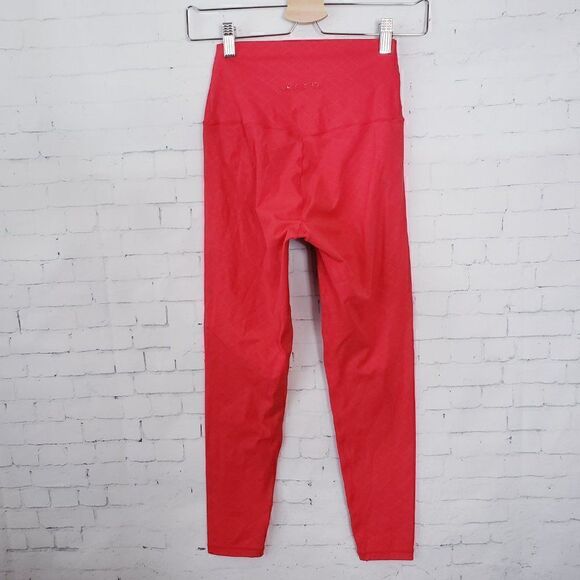 SHEFIT Fierce Boss Leggings Size M Fierce Red Full Length High Waisted Active - Picture 4 of 8